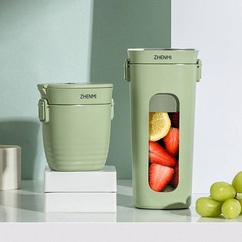 Zhenmi wireless vacuum portable juicer cup Green