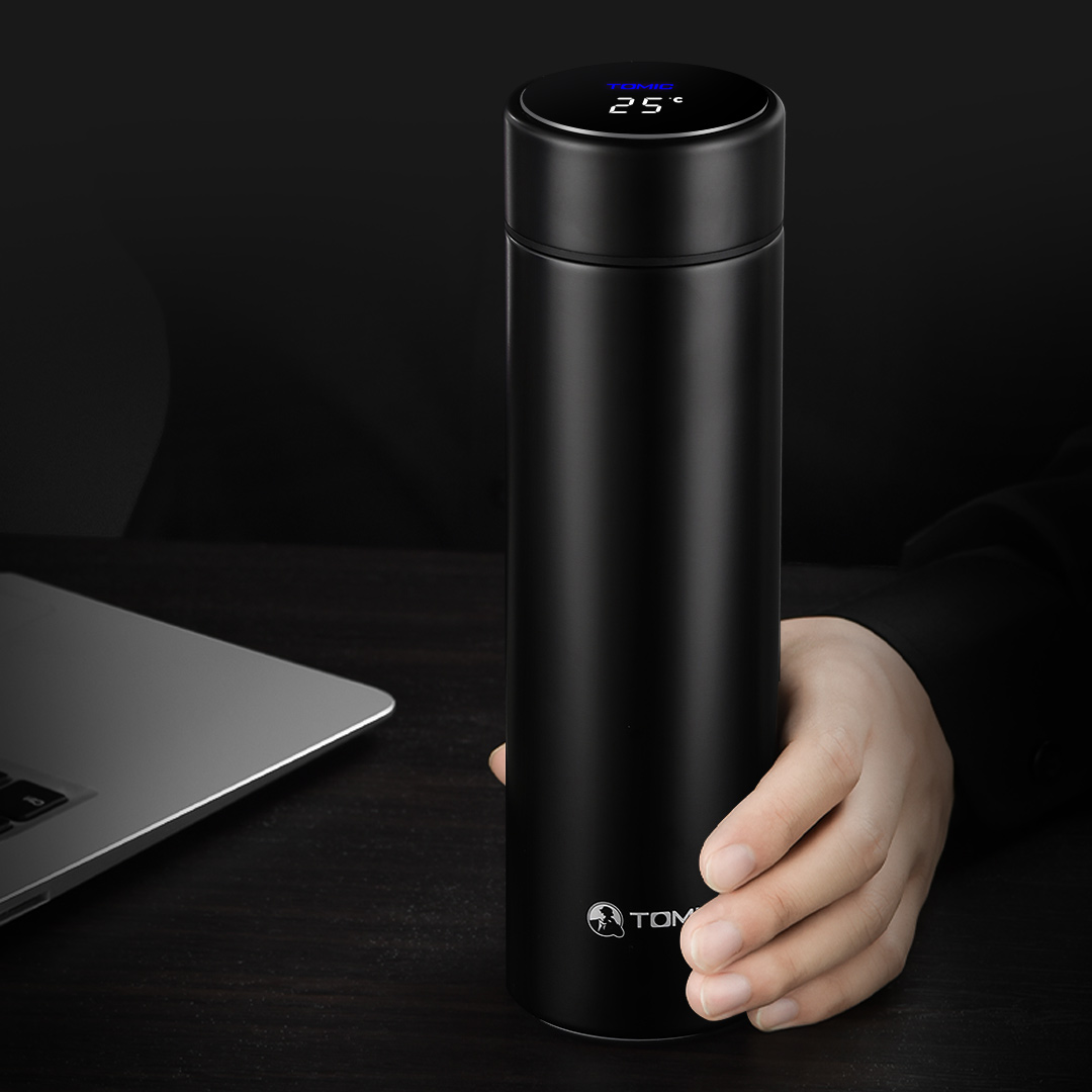 TOMIC Thermos with display Black