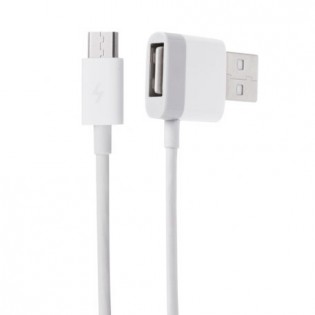 ZMI Micro USB Cable With Extra USB Port 120cm White