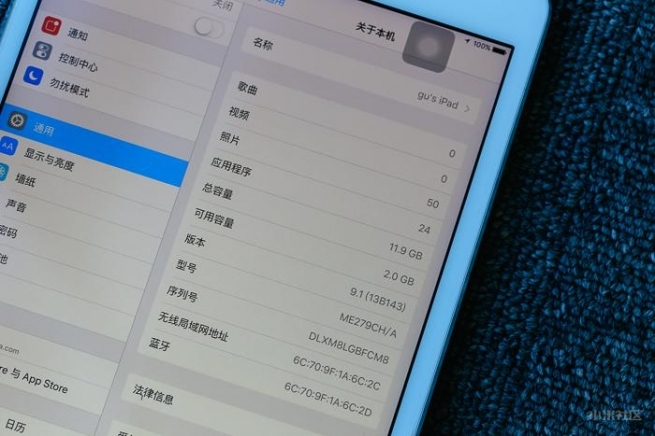 iPad Mini 2 Phone details screen